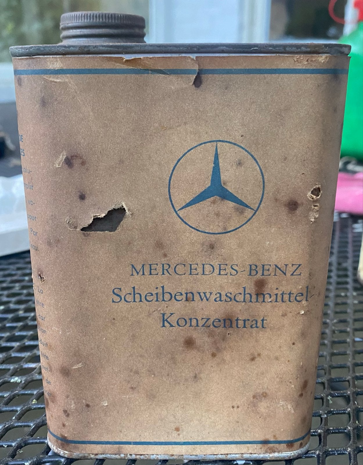 Oud Mercedes blik ruitenwisservloeistof, Ophalen of Verzenden, Nieuw