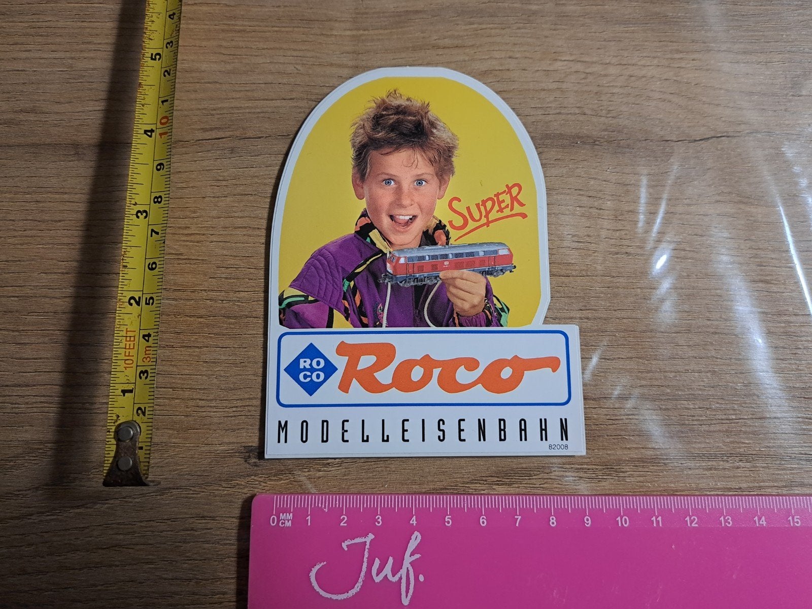 Sticker ROCO Modelleisenbahn Super DB locomotief, Ophalen of Verzenden, Zo goed als nieuw, Bedrijf of Vereniging