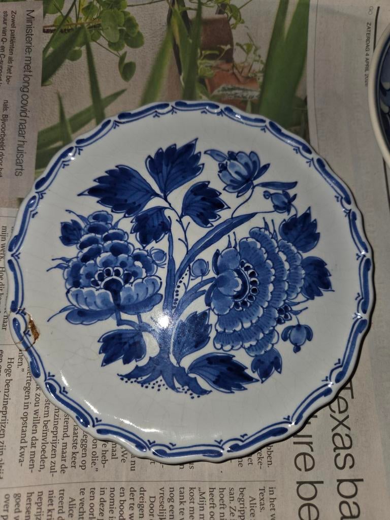 Twee Delfts blauwe wandborden, Hoyng Eindhoven, Antiek en Kunst, Ophalen of Verzenden