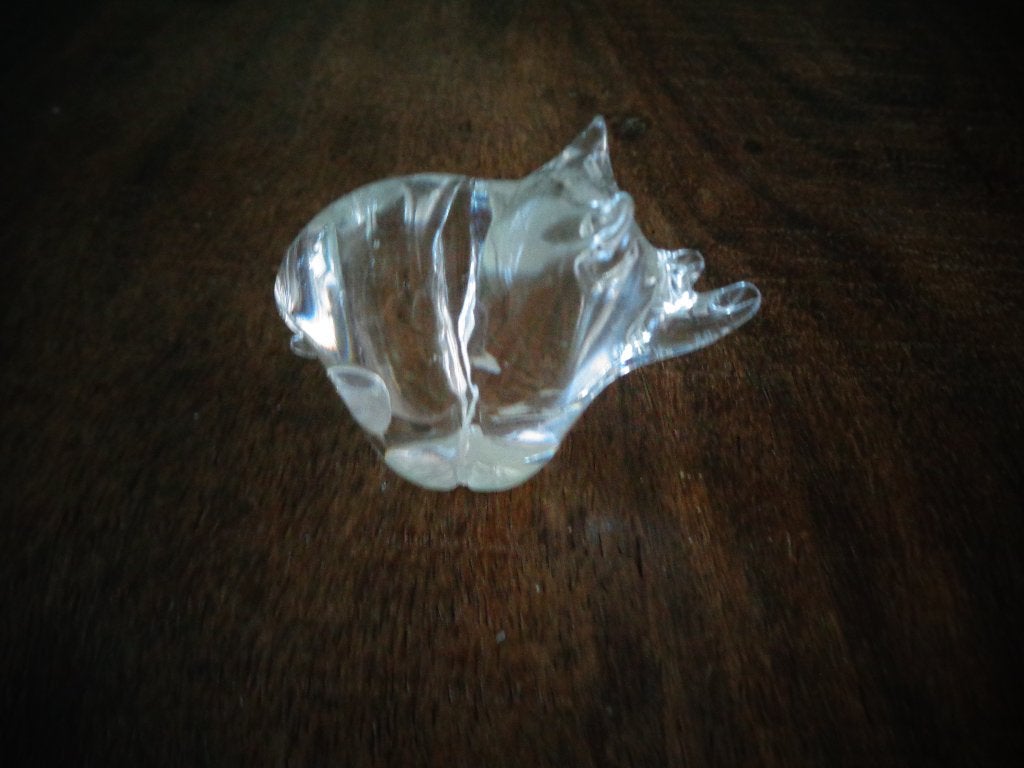Kleine kristallen neushoorn. Hoogte 4,5 cm, Verzamelen, Beelden en Beeldjes, Ophalen of Verzenden, Zo goed als nieuw, Dier