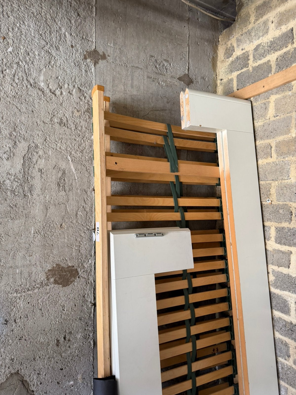 Gratis bed, Huis en Inrichting, Slaapkamer | Bedden, Ophalen, Gebruikt, Eenpersoons, Wit