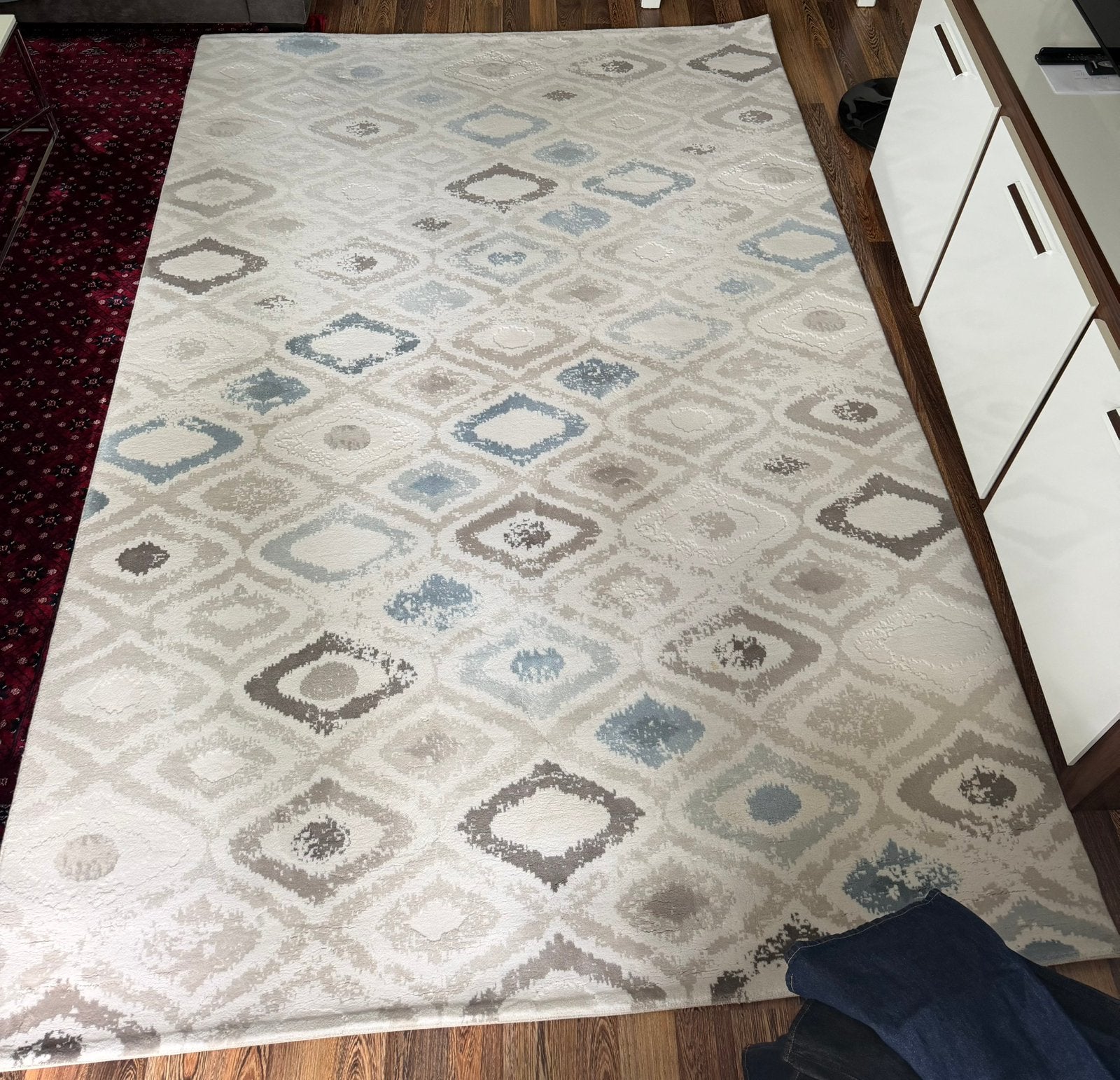 Vloerkleed 200x300 cm, Huis en Inrichting, Stoffering | Tapijten en Kleden, Ophalen, Blauw, Zo goed als nieuw, 200 cm of meer