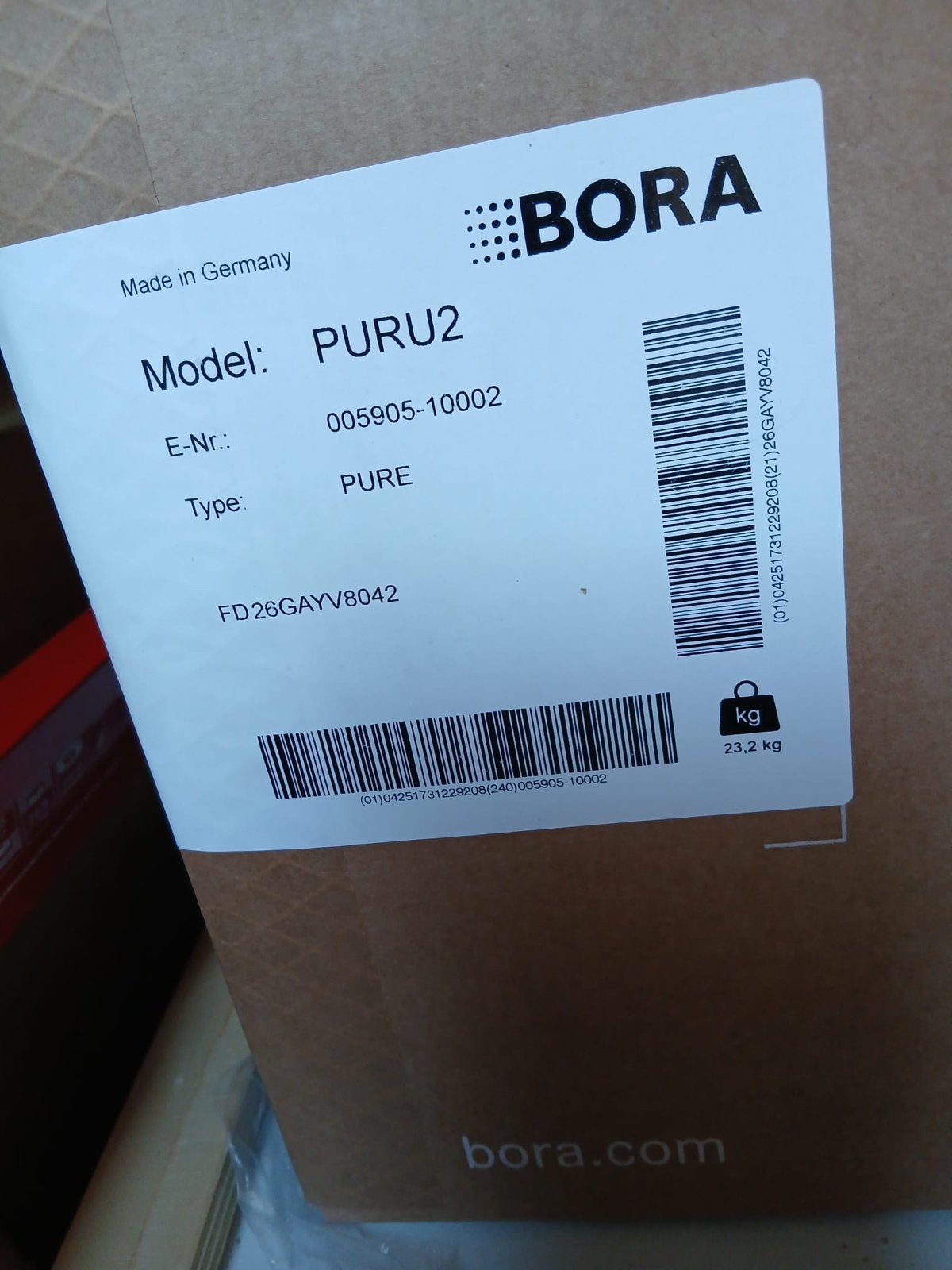 BORA PURU2 Kookplaat met afzuiging - Nieuw in doos, Ophalen, Nieuw, Overige merken
