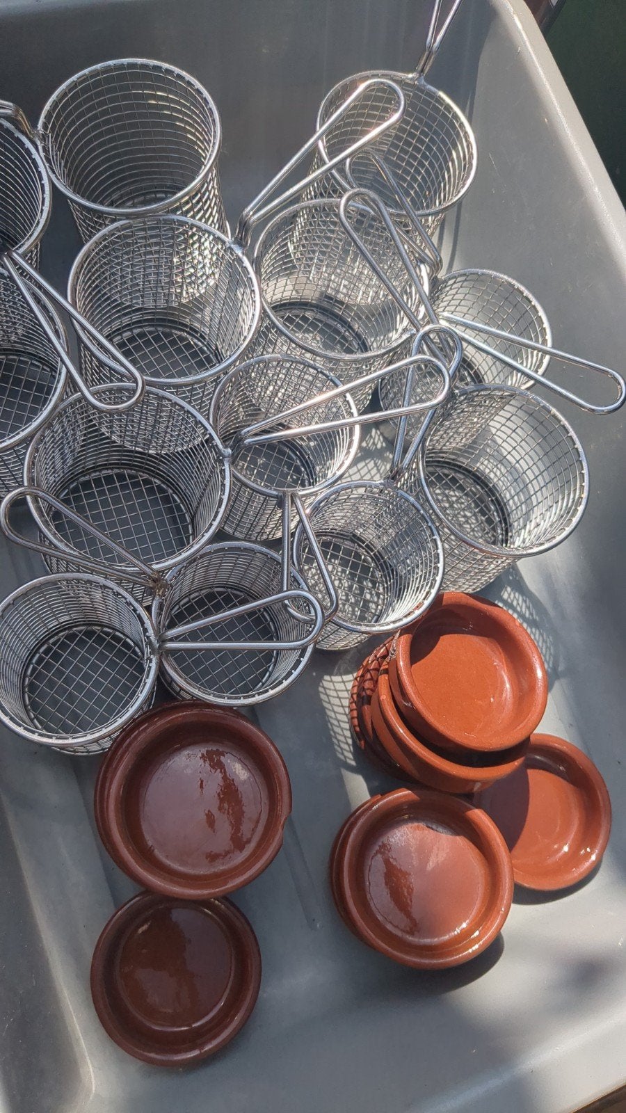 Frietmandjes en tapas schaaltjes - horeca servies, Ophalen of Verzenden, Zo goed als nieuw