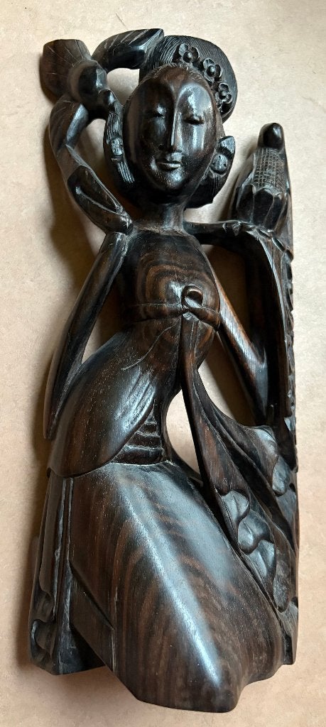 Topstuk Bali art deco, Antiek en Kunst, Hout, Ophalen of Verzenden, Indonesië, 30 cm