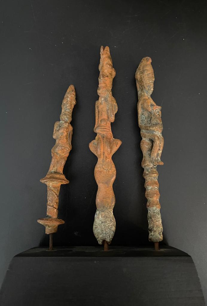 3 EDAN Stafjes - Yoruba -Nigeria, Antiek en Kunst, Kunst | Niet-Westerse kunst, Ophalen of Verzenden