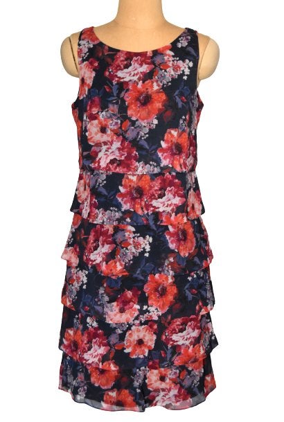 Nieuw Vera Mont laagjes jurk, jurkje, flowers, Mt. 36 / S, Nieuw, Knielengte, Vera Mont, Maat 36 (S)