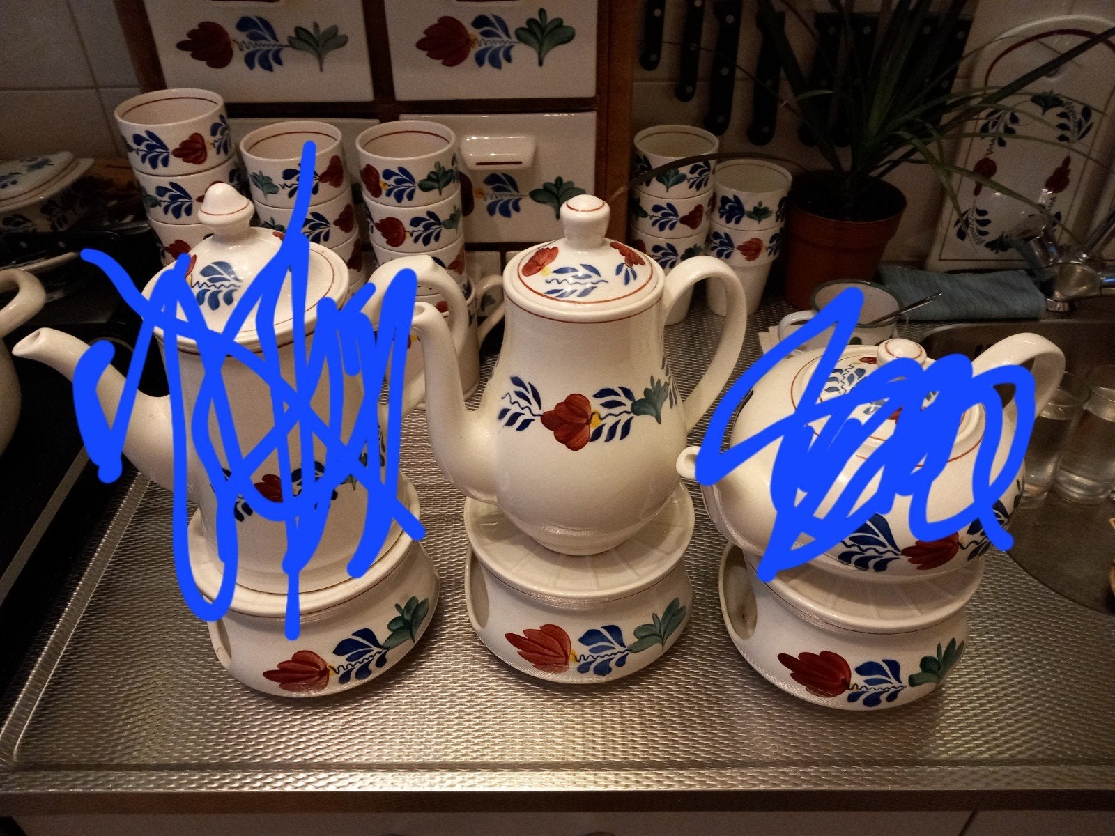 Nieuw compleet 6-delig Boerenbont servies €200,-, Landelijk/Boerenbont, Nieuw, Ophalen of Verzenden, Aardewerk