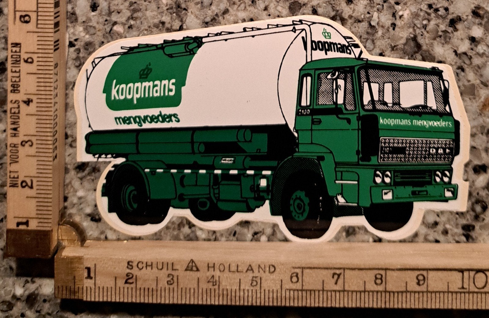 Vintage sticker KOOPMANS vrachtwagen vrachtauto DAF merk, Ophalen of Verzenden, Zo goed als nieuw