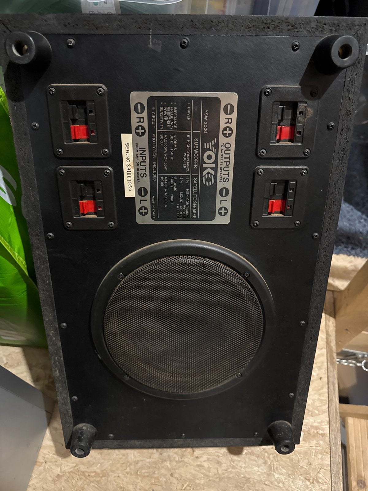 Yoko YSW 2000 Subwoofer - Krachtige Bass, Overige merken, Gebruikt, Subwoofer, Ophalen of Verzenden