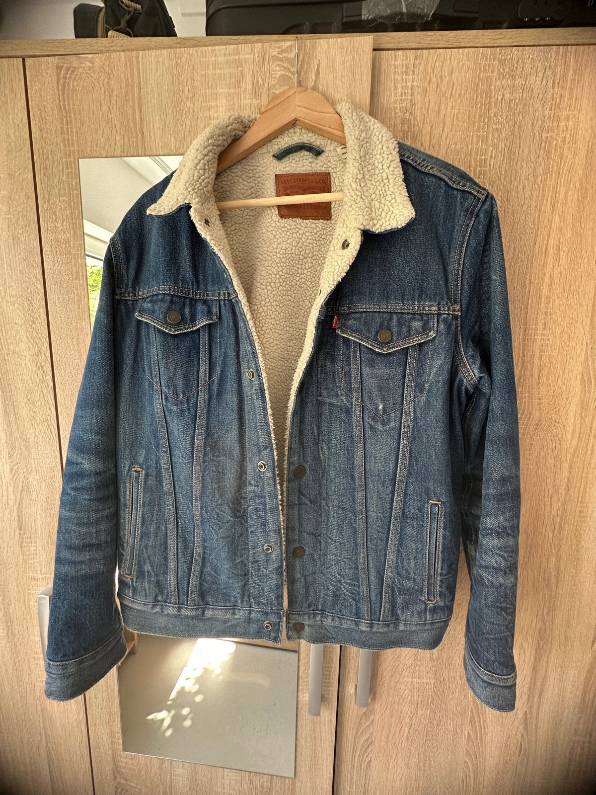 Levi's Sherpa spijkerjack - Maat L, Kleding | Heren, Ophalen of Verzenden, Zo goed als nieuw, Maat 52/54 (L), Blauw