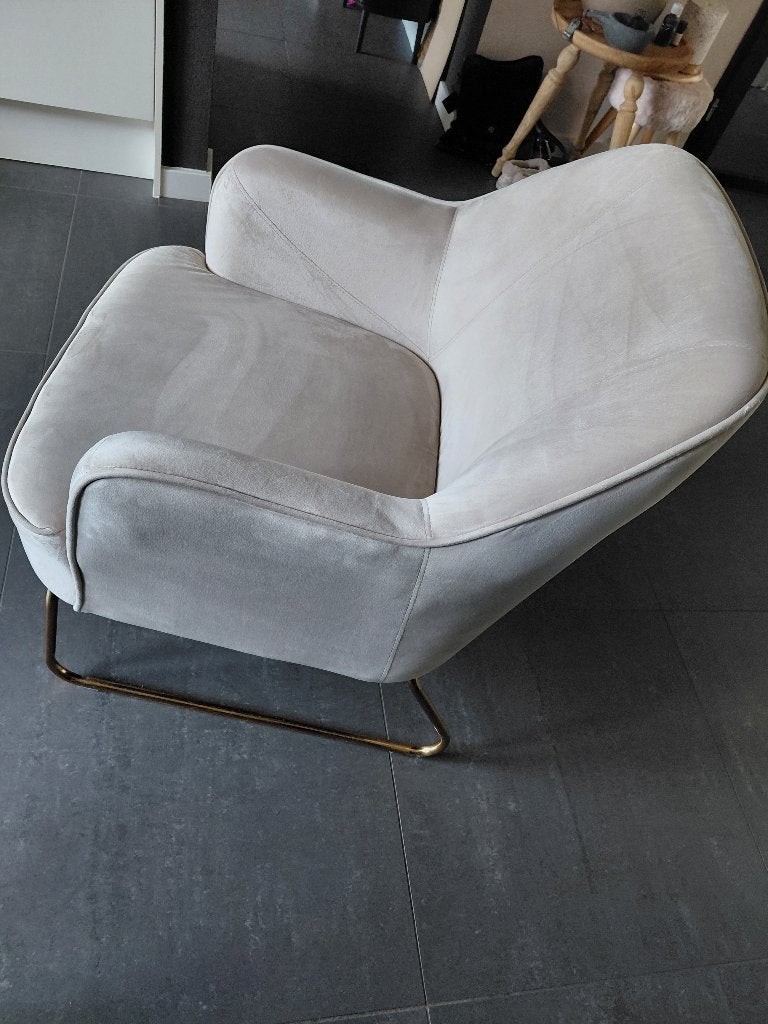 Rofra Velvet Fauteuil, stoel zgan, Ophalen, Nieuw, 75 tot 100 cm, Metaal