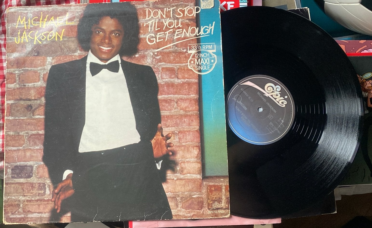 Michael Jackson 12 inch don’t stop till you get enough, Ophalen of Verzenden, Zo goed als nieuw, 12 inch, Pop