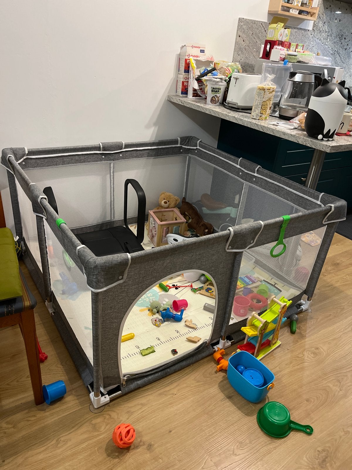 125x125x60cm playpen + mat Star Ibaby Oxford XL / grondbox, Ophalen of Verzenden, Zo goed als nieuw, Vierkant