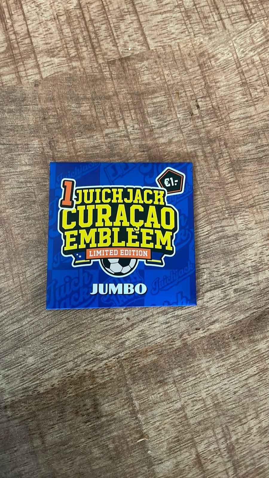 Curacao embleem Jumbo (Overal uitverkocht!!), Verzamelen, Jumbo, Ophalen of Verzenden