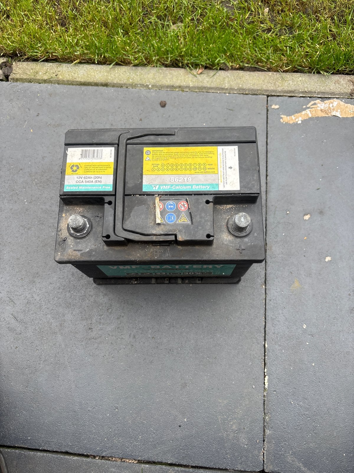 Gebruikte 12V 62Ah Accu - Snel leeg, Auto-onderdelen, Gebruikt