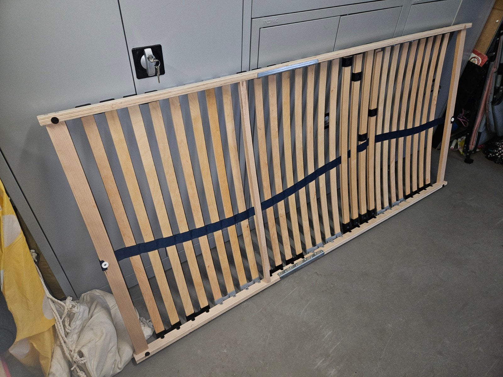 Lattenbodem 1,95 x 0,90, Ophalen, 90 cm, Eenpersoons, Zo goed als nieuw