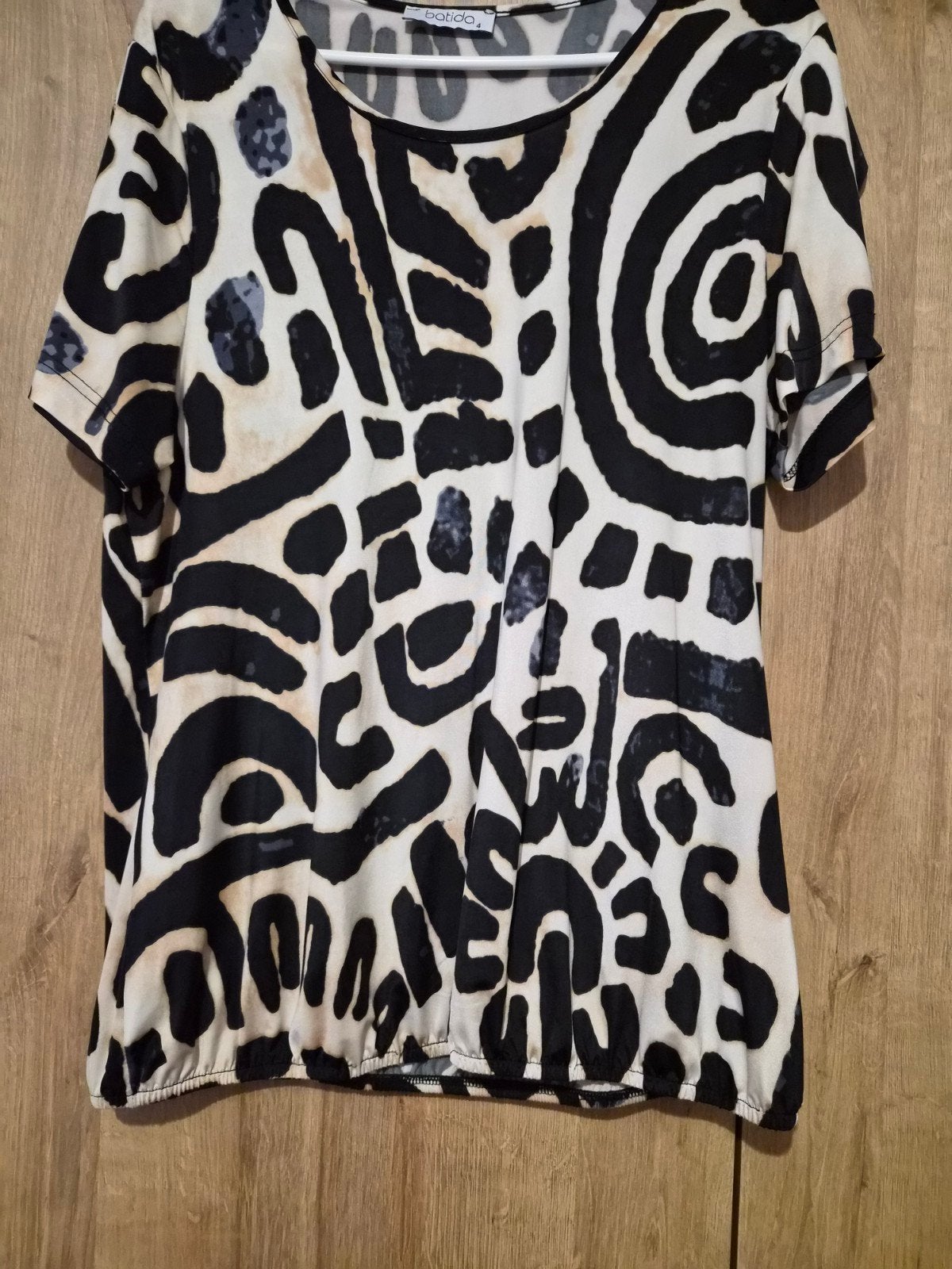 Batida shirt met korte mouwen en abstracte print maat 42, Zwart, Maat 42/44 (L), Ophalen of Verzenden, Korte mouw