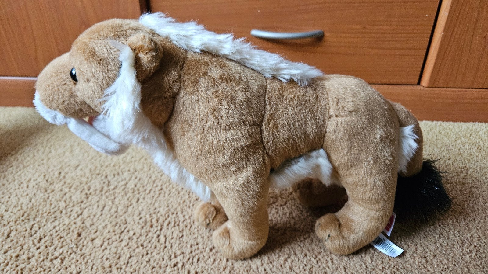 Sabeltandtijger Knuffel, Ophalen of Verzenden, Zo goed als nieuw, Overige typen