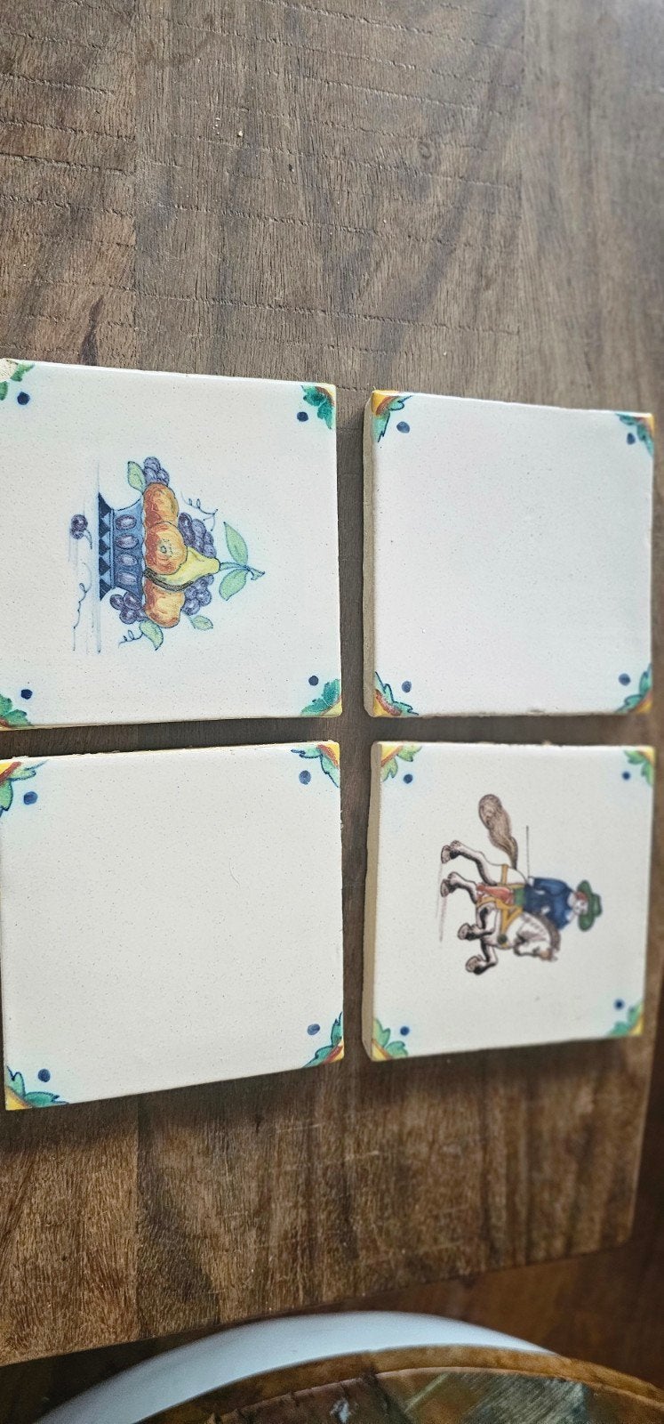 Set van 4 Delfts Blauwe tegeltjes, Ophalen