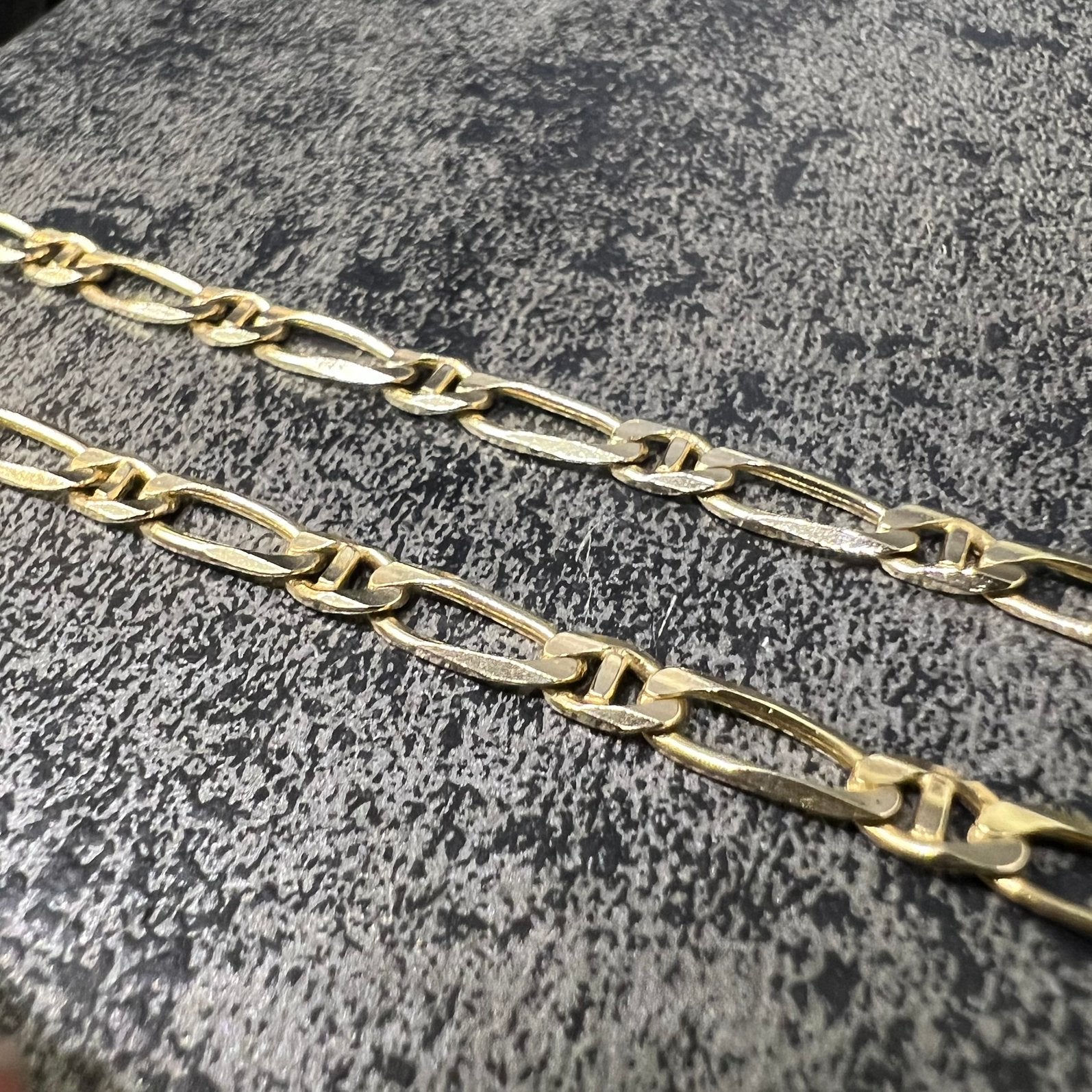 14k gouden ketting massief schakel anker model, Ophalen of Verzenden, Nieuw, Goud