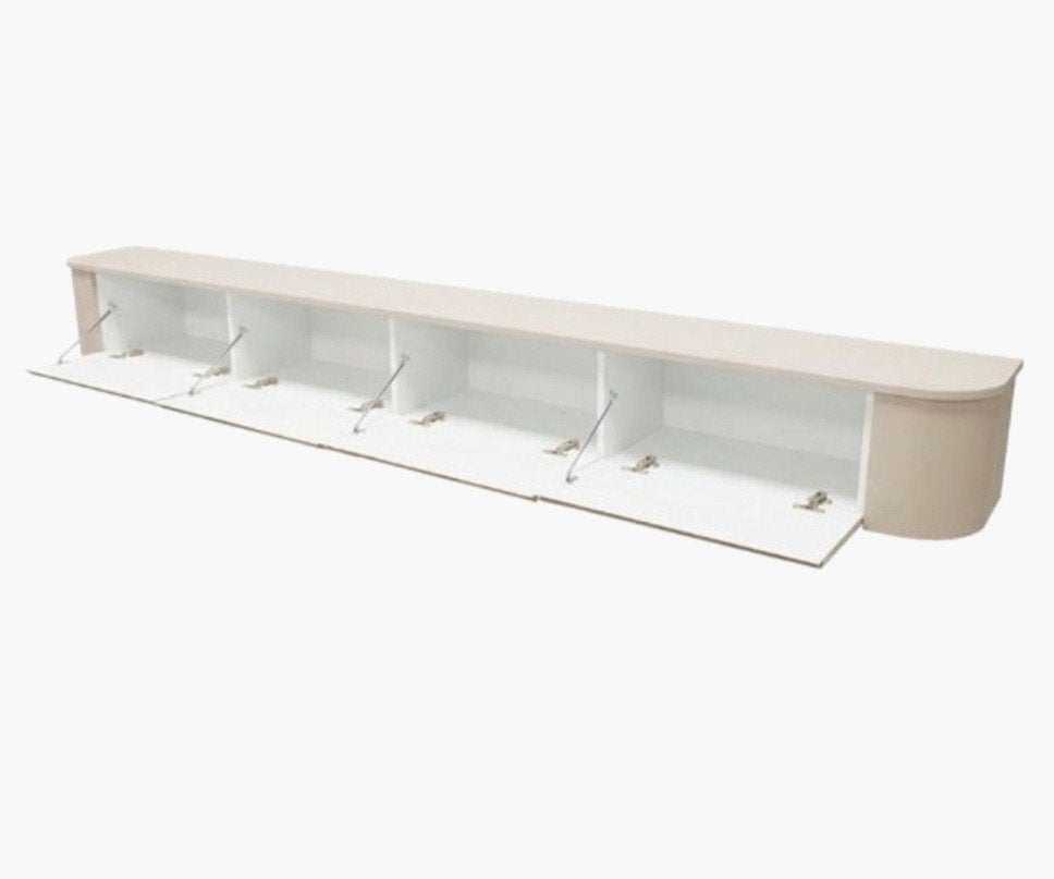 Nieuw in doos: Japandi zwevend tv-meubel, beige mat, Huis en Inrichting, Japandi, Nieuw, Ophalen of Verzenden, 200 cm of meer