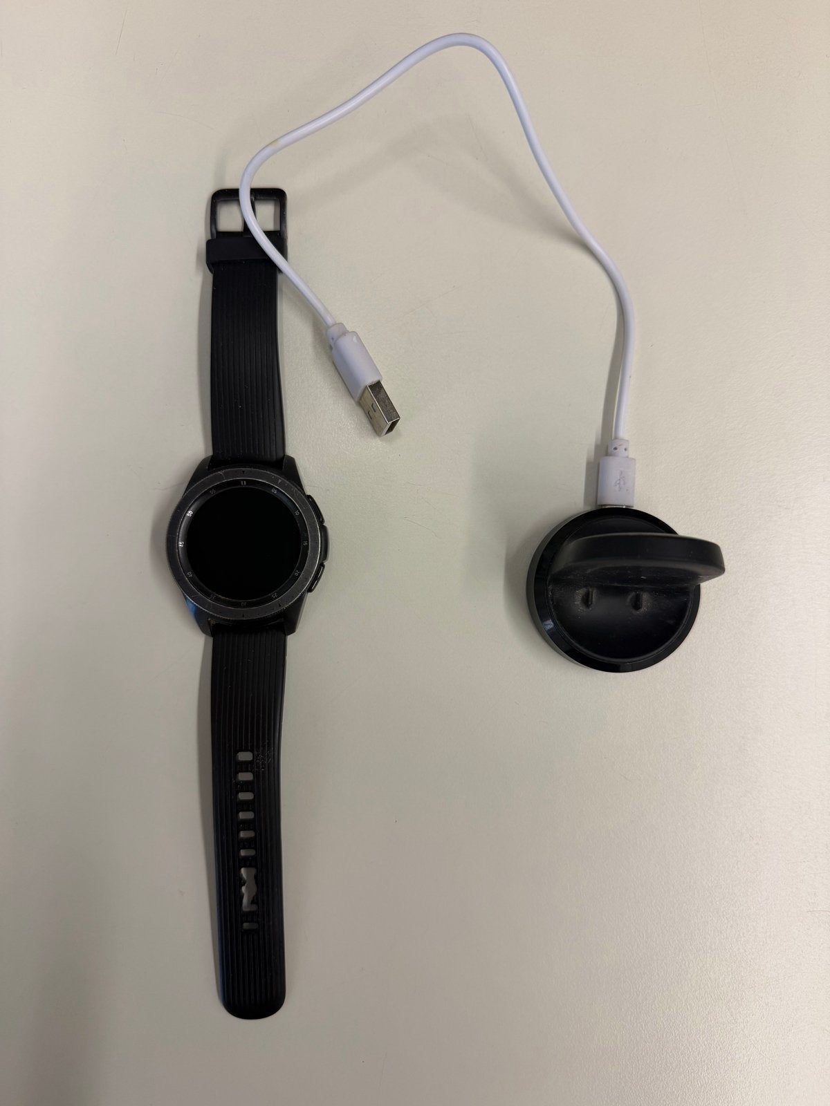 Samsung Galaxy Watch SM-R810 Zwart - Gebruikt, Zwart, Ophalen of Verzenden, Waterdicht, Android