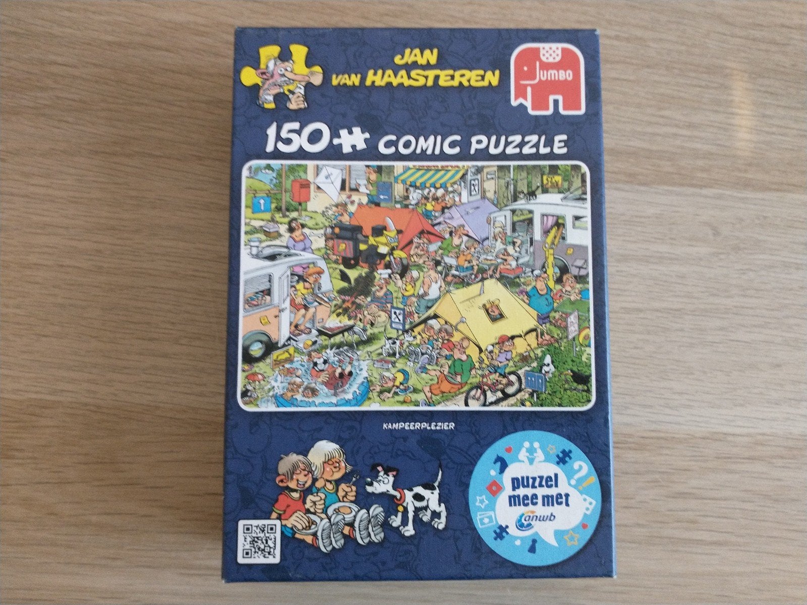 Jan van Haasteren puzzel ANWB kampeerplezier 150 stuks, Ophalen of Verzenden, Minder dan 500 stukjes, Zo goed als nieuw