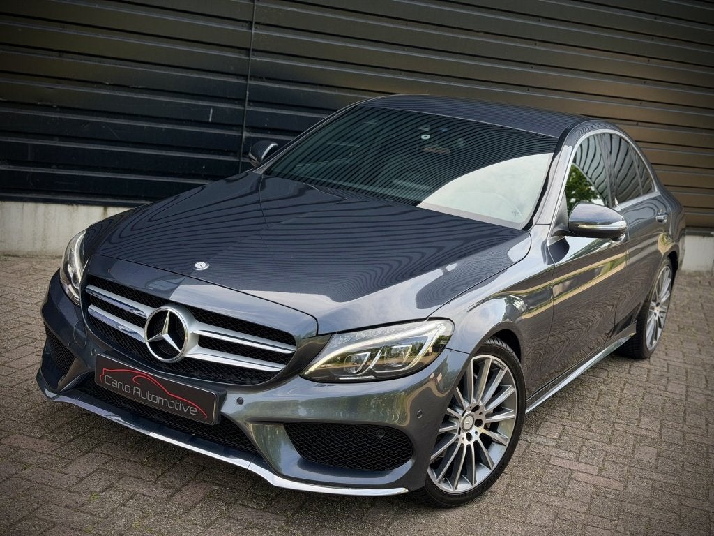 Mercedes-Benz C-Klasse 200 AMG AUT|LEER|MEMORY|CAMERA|KEYLES, Auto's, Mercedes-Benz, Automaat, 730 kg, 4 cilinders, 184 pk