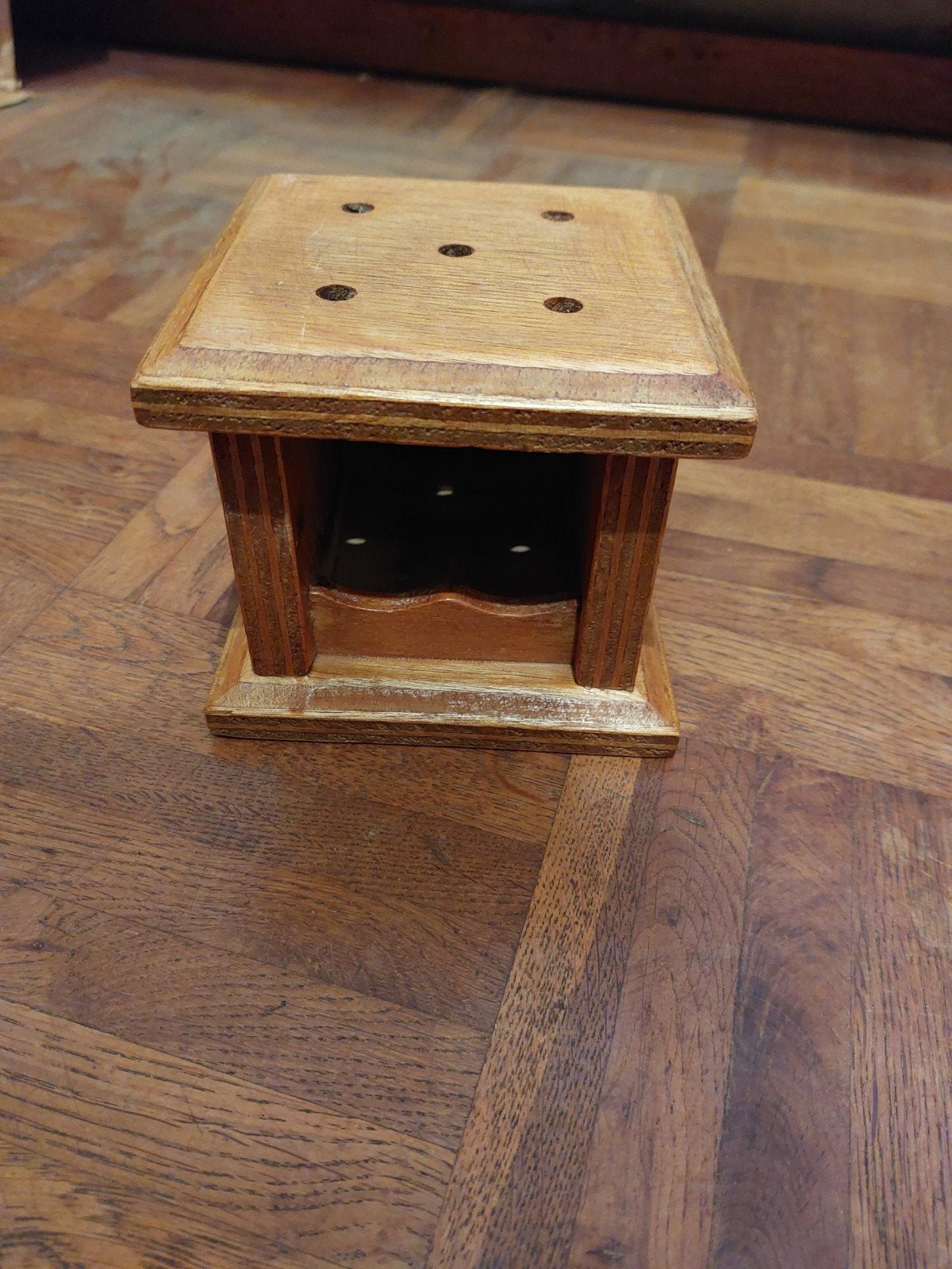 massief eikenhouten voeten stoof, Antiek en Kunst, Antiek | Woonaccessoires, Ophalen