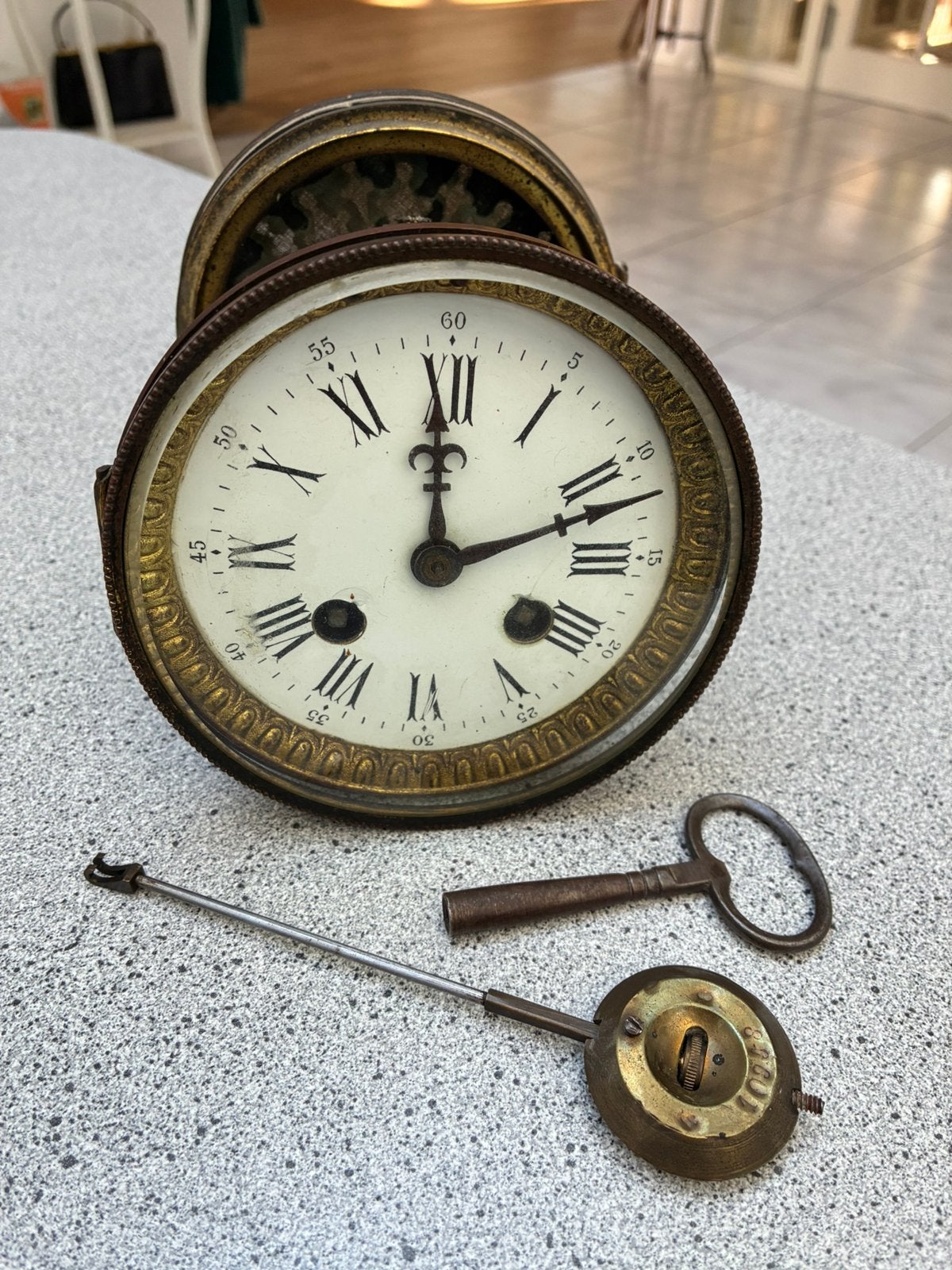 Antiek Frans uurwerk met slagwerk, Ophalen of Verzenden