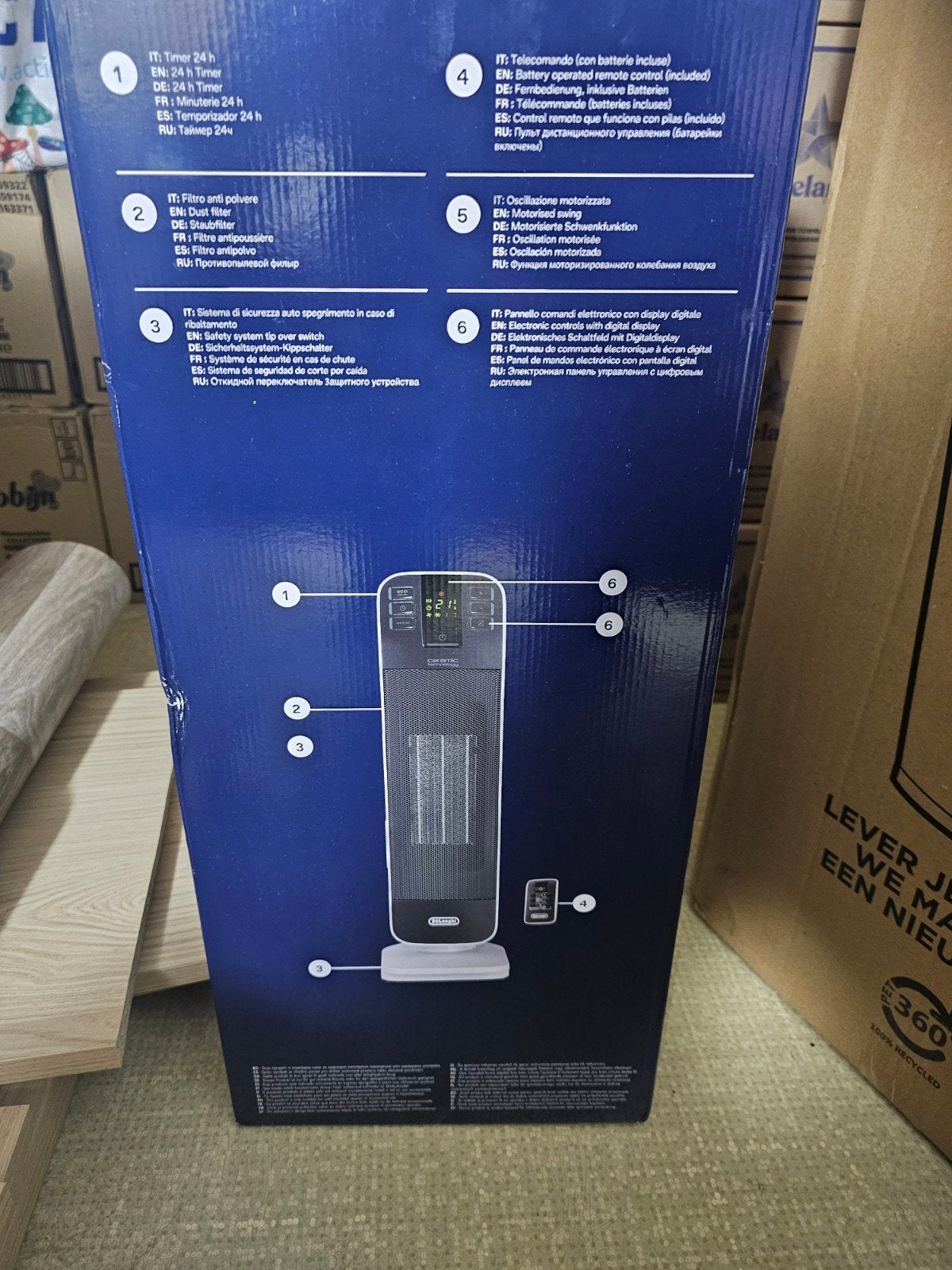De'Longhi HFX65V20 EX.3 Keramis Gebruikt, zo goed als nieuw, Ophalen, 30 tot 80 cm, Kachel, Zo goed als nieuw