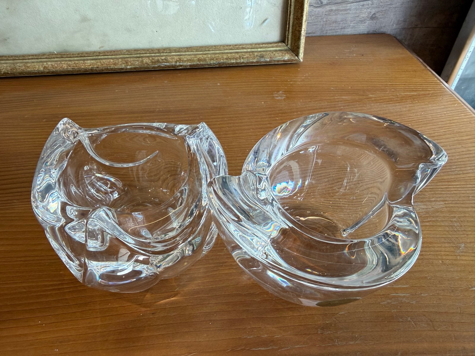 Vintage Amalfi Waxinelichthouders - kristal, Ophalen of Verzenden