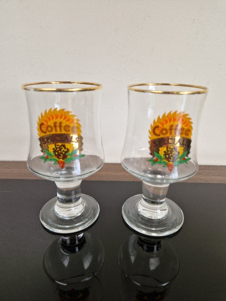 Vintage Irish coffee glazen, bekerstijl jaren 70, Verzamelen, Ophalen of Verzenden, Zo goed als nieuw, Overige typen