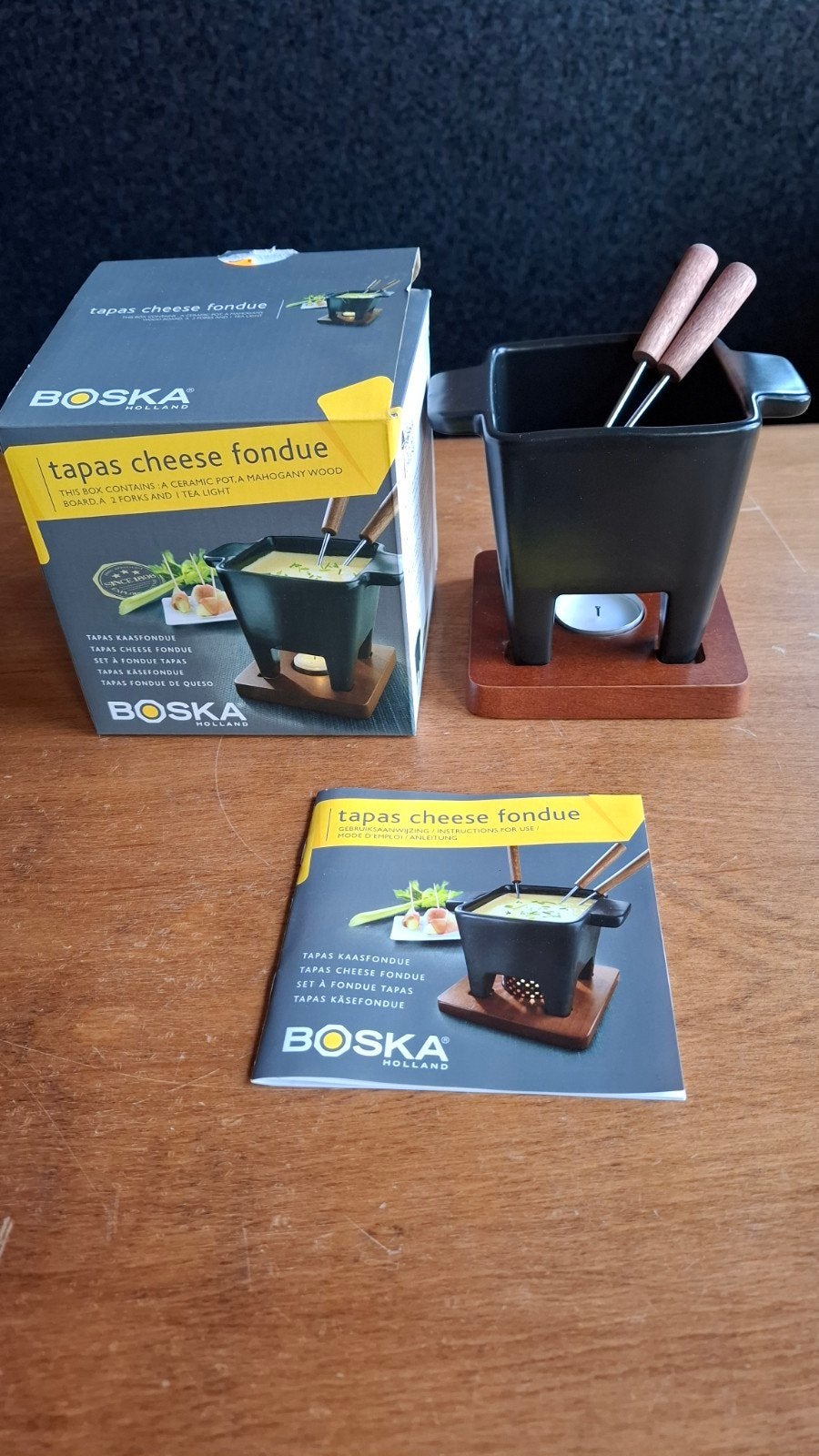 Boska mini fonduseset boor 1 of 2 personen, Ophalen of Verzenden