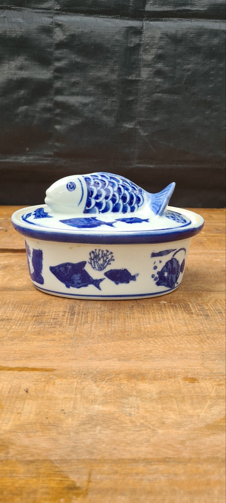 Chinese visdoos - Blauw en wit, Ophalen of Verzenden