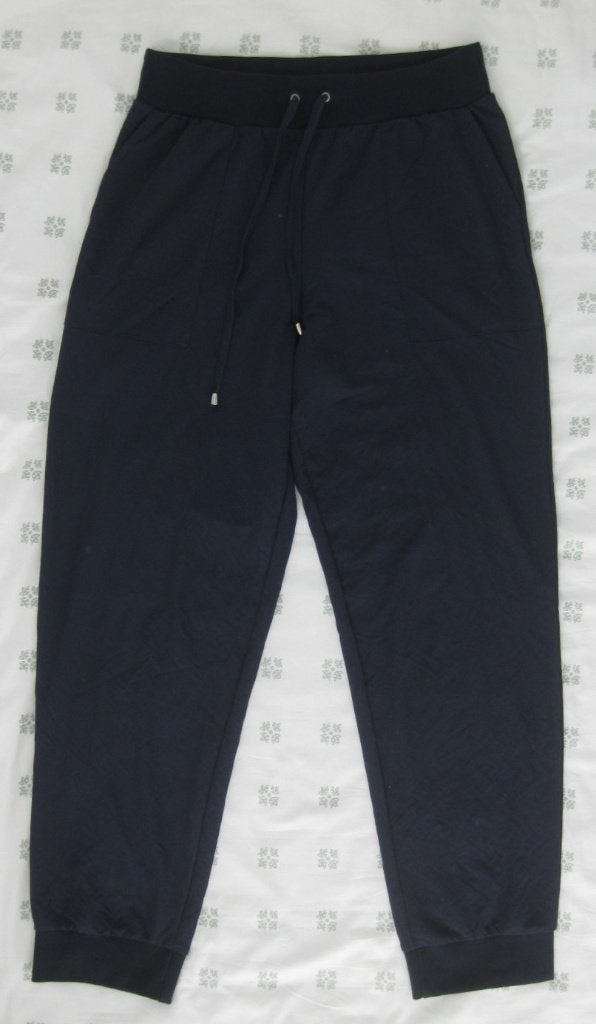 Wax donkerblauwe broek, met elastiek boord, 40, Maat 38/40 (M), Blauw, Ophalen of Verzenden, Zo goed als nieuw