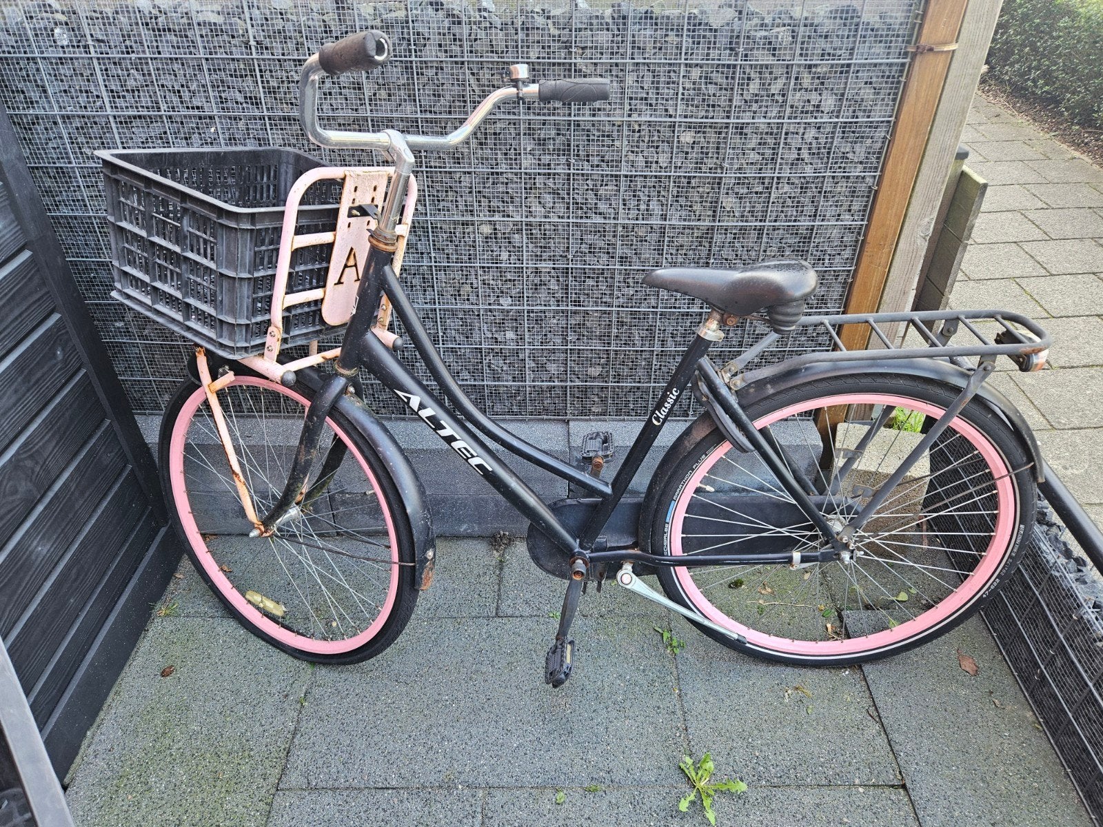 Altec Classic Damesfiets met Mand en Extra Verlichting, Ophalen of Verzenden, Gebruikt, (Extra) lage instap