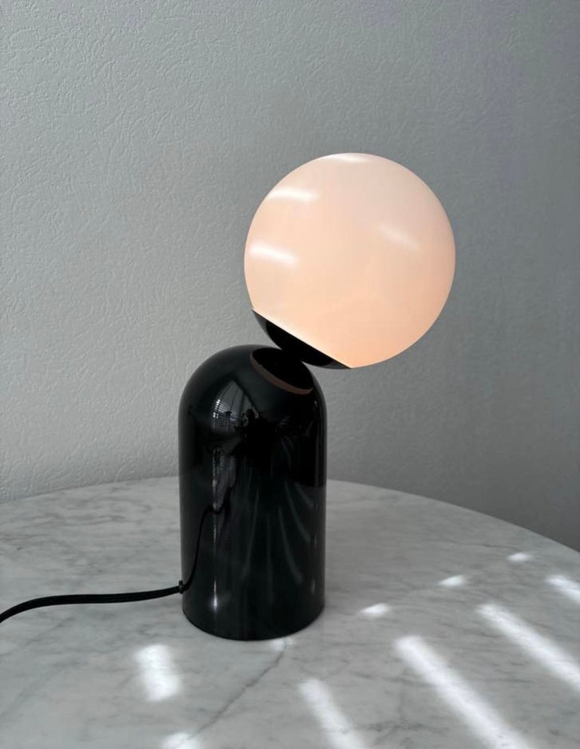 Tafellamp bol zwart van Made, Ophalen, Zo goed als nieuw, Glas