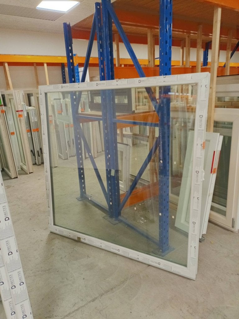 Kunststof Vast kozijn  b162,7 x h157 cm Wit  -799-, Niet ingevuld, Kunststof, Raamkozijn, Niet ingevuld