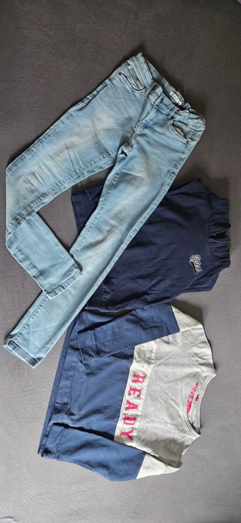 2 truien en een spijkerbroek maat 146-152 voor meisje, Kinderen en Baby's, Kinderkleding | Maat 146, Ophalen of Verzenden, Gebruikt