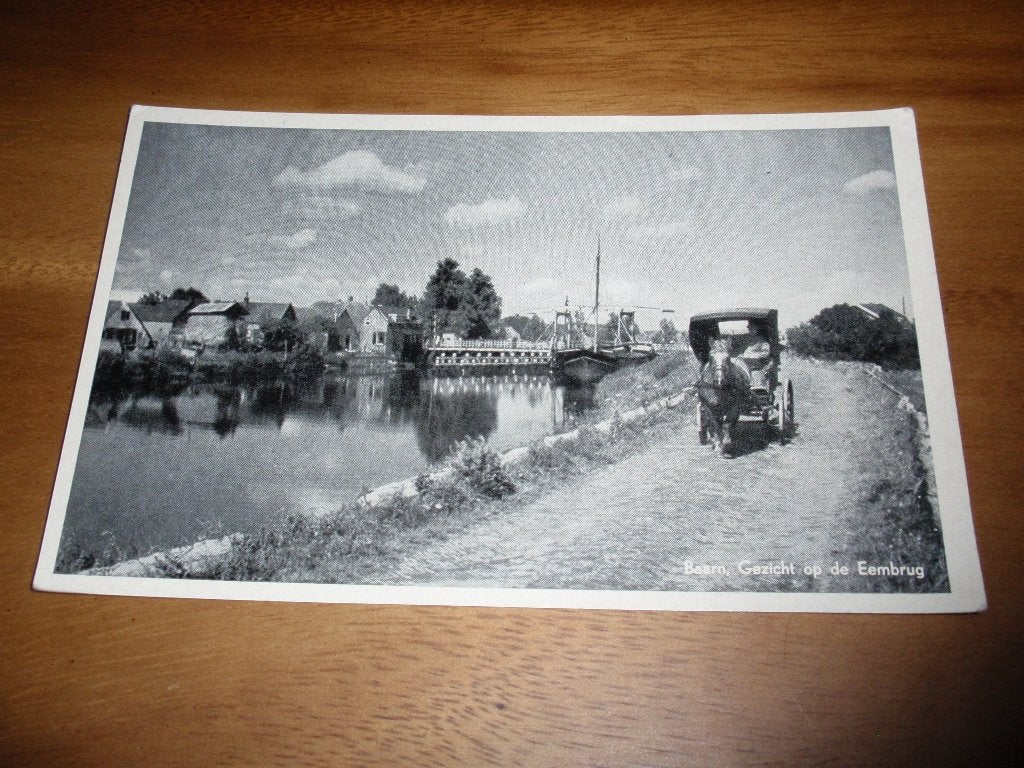 Baarn Gezicht op de Eembrug met koets, Verzenden, 1940 tot 1960, Ongelopen, Utrecht