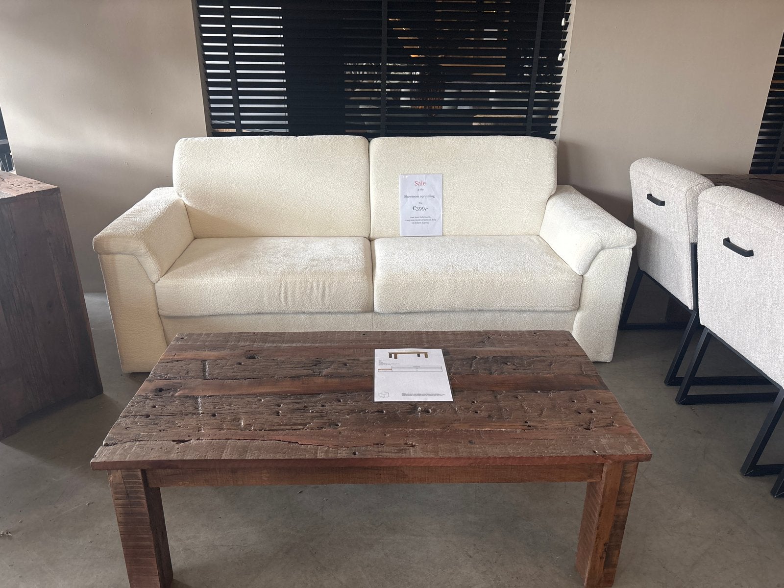 3-zits bank - Showroom opruiming, Driepersoons, 75 tot 100 cm, Ophalen of Verzenden, Zo goed als nieuw