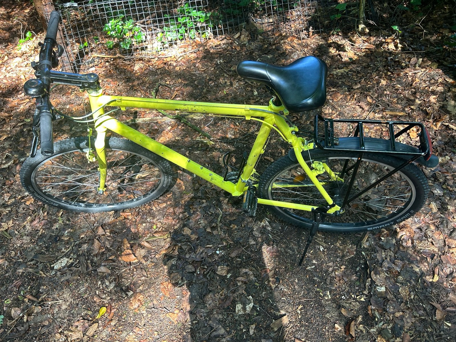 Gele Mountainbike met bagagedrager, Gebruikt, Geen vering, 53 tot 57 cm, Ophalen
