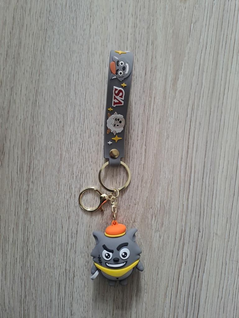 Leuke sleutelhanger met figuur wolf, Ophalen of Verzenden, Zo goed als nieuw, Knuffel of Figuurtje