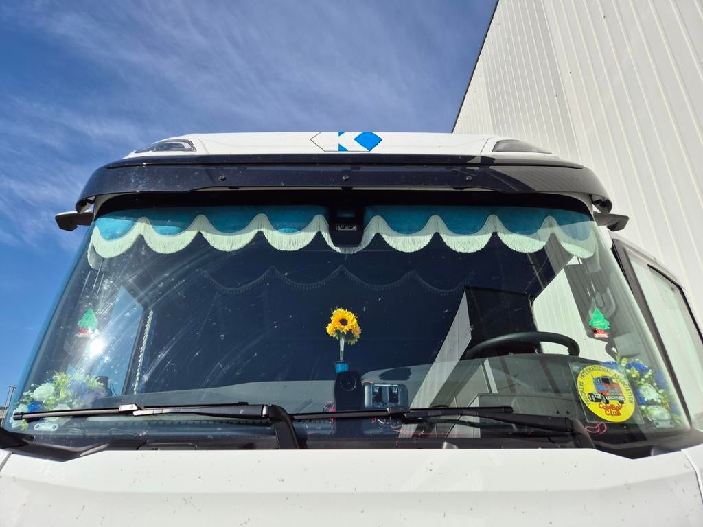 Lichtblauwe raamband met franjes voor vrachtwagen, Ophalen of Verzenden, Gebruikt