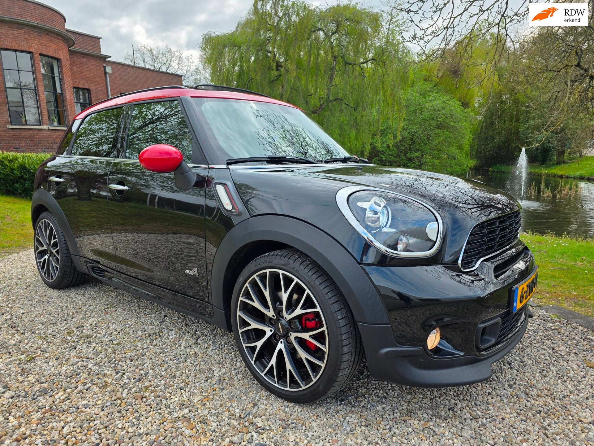 Mini Mini Countryman 1.6 John Cooper Works ALL4 Chili, Euro 5, Gebruikt, Leder en Stof, Zwart