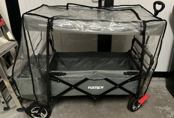 Fuxtec bolderkar met regenhoes, Caravans en Kamperen, Ophalen, Opvouwbaar, Zo goed als nieuw