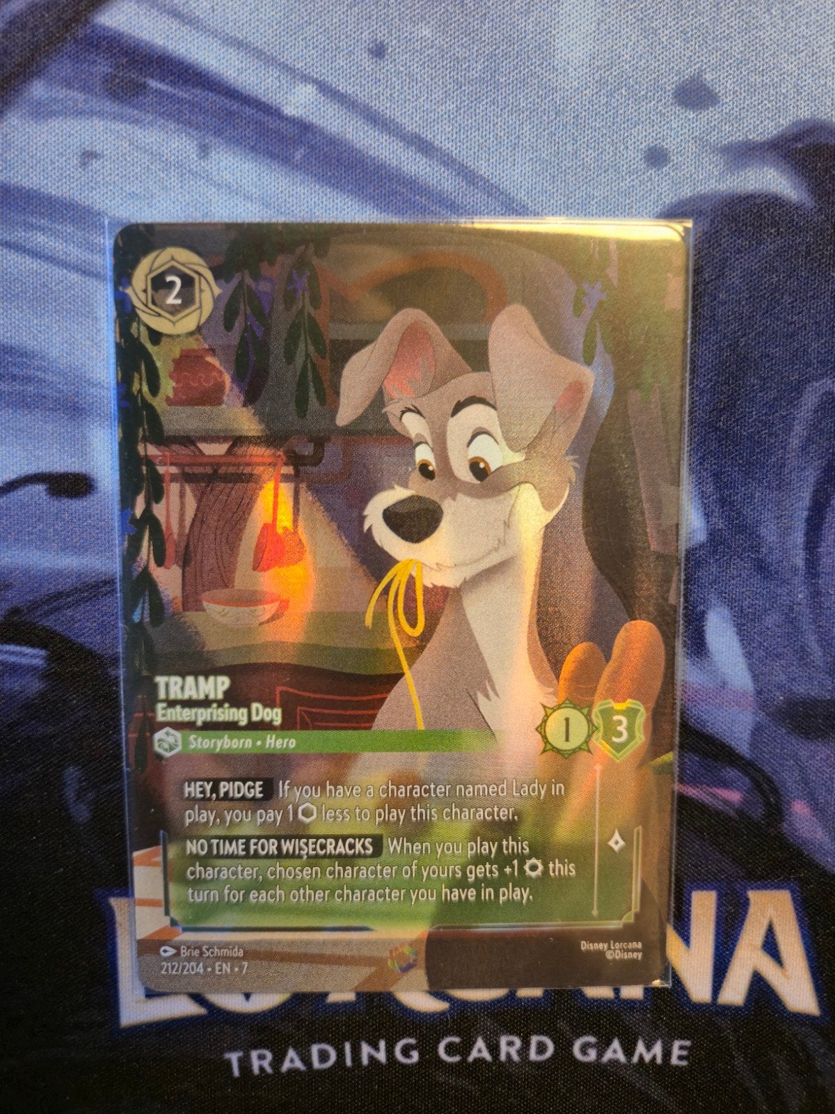 Disney Lorcana Tramp Enterprising Dog (CH7), Hobby en Vrije tijd, Ophalen of Verzenden, Nieuw, Losse kaart, Foil