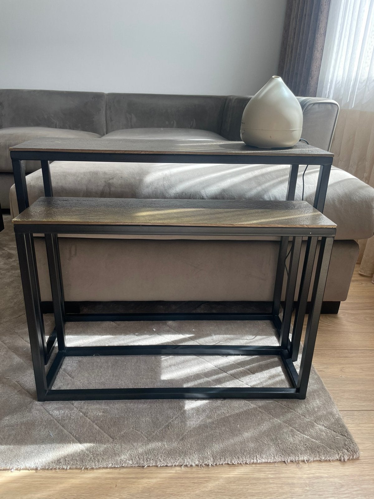 2 sidetables, Ophalen, Zo goed als nieuw, 25 tot 50 cm, Rechthoekig